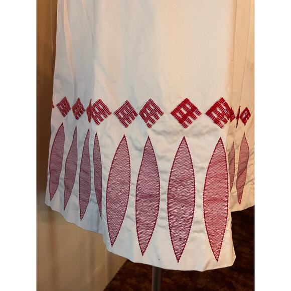 Coast Hand Beaded Cotton Blend White Strapless Tube Dress sz 8 - Picture 5 of 10